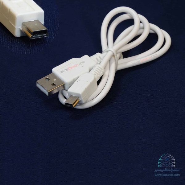 کابل_شارژ_قلم_قرآنی_بصیر_کابل_ذوزنقه_ای ( معروف به کابل mini usb رنگ سفید)